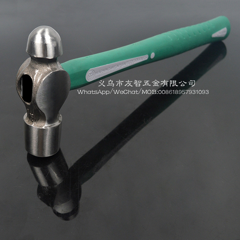 Quality bag plastic handle round head hammer.