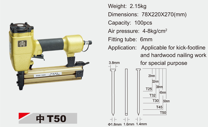大川牌系列钉枪中T50