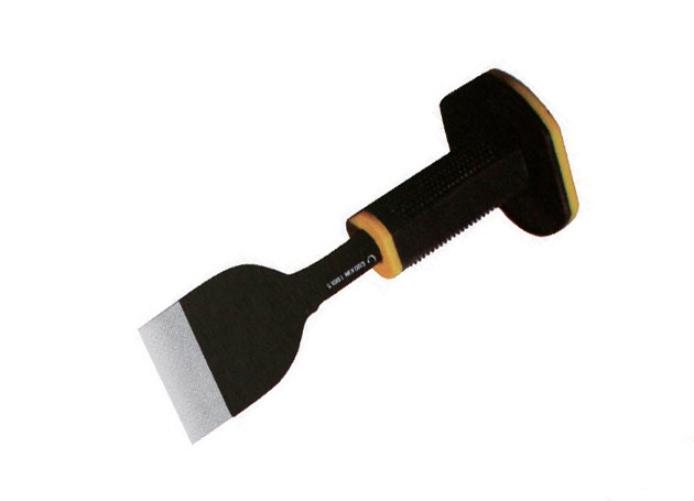 
	Brick chisel with plastic handle, hex shank