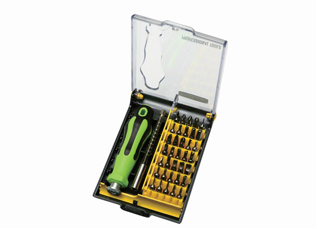 37pcs precision screwdriver bit
set
Content: 35pcs screwdriver bit
1pc extension bar
1pc precision screwdriver handle