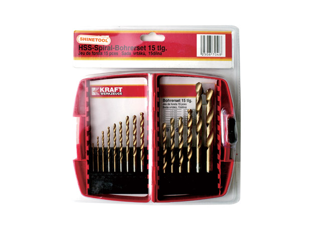 
	15pcs Twist drill bits set,