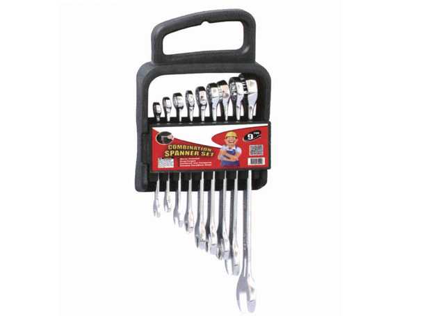 Combination wrench set, mirror polished surface
Size: 9×(6, 8, 10, 12, 13, 14, 17, 19, 22mm)