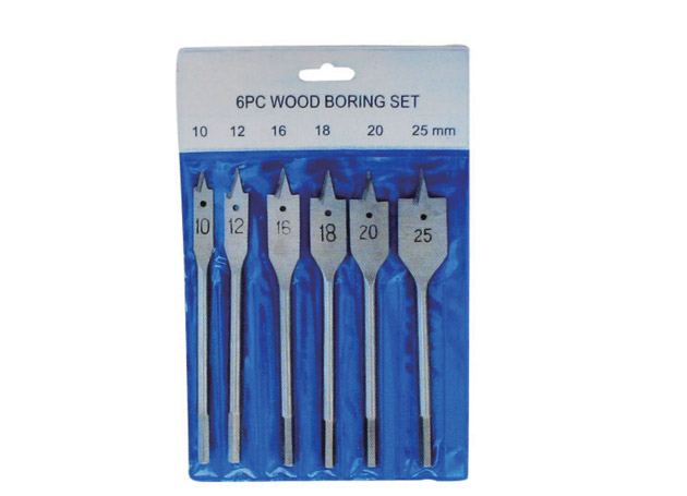 
	6pcs Flat wood drill bits set