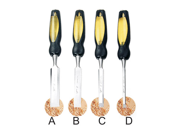 
	4pcs wooden chisel set