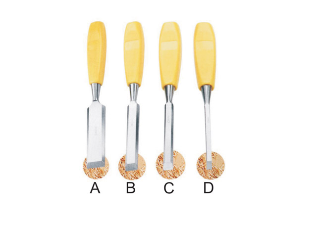 
	4pcs wooden chisel set