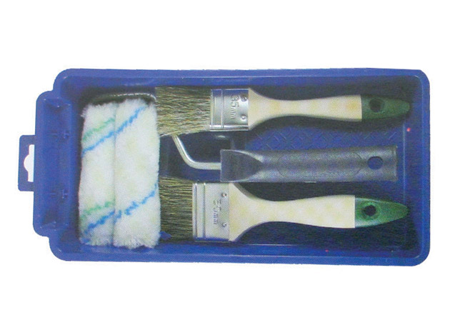 
	Roller set
	Contents:
	2pc flat brush
	1pc roller handle
	2pc 4” acrylic roller refill
	1pc paint tray