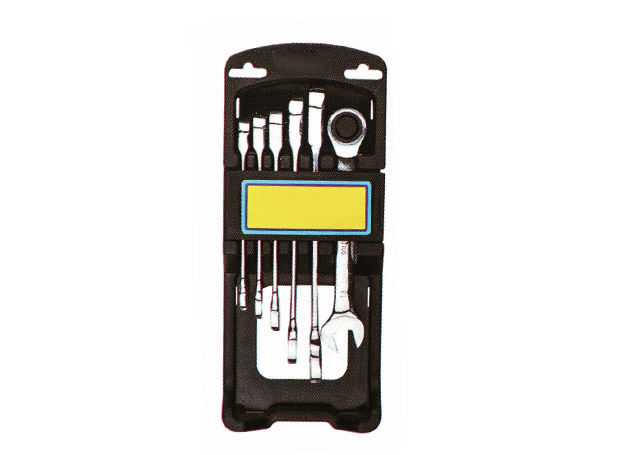 Ratchet combination wrench set, mirror
polished surface, 72T
Size: 6×(8, 10, 12, 13, 14, 17mm)