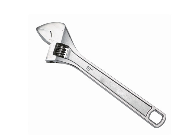 European type adjustable wrench, half polished, Chrome plated surface
Size: 6