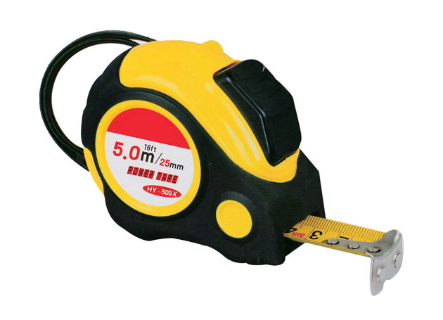 
	Tape measure
	Size: 16mm×3m, 16mm×3.5m, 19mm×5m,
	25mm×5m, 25mm×5.5m, 25mm×7.5m,
	25mm×10m